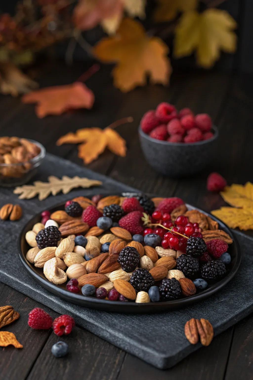 An elegant nut and berry medley perfect for holiday gatherings.