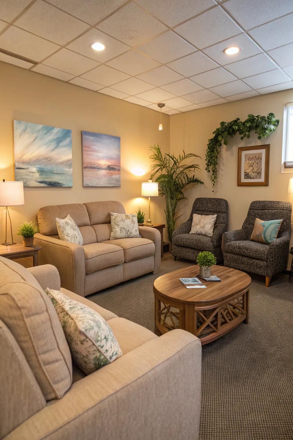 Comfortable seating for every client's needs.