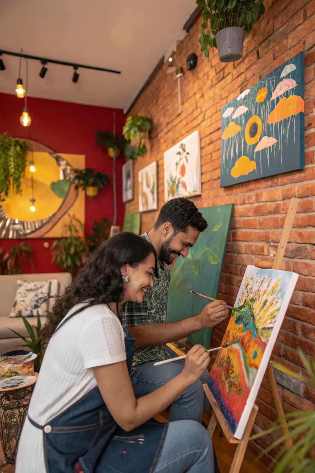 Express yourselves with a colorful and inspiring paint night.