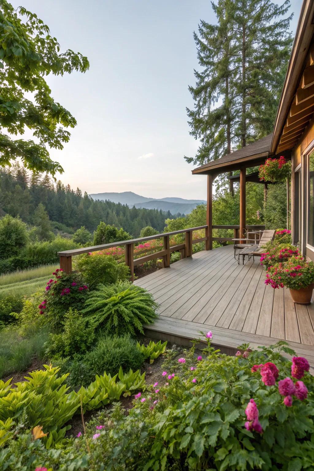 Green borders add life and color to any deck.