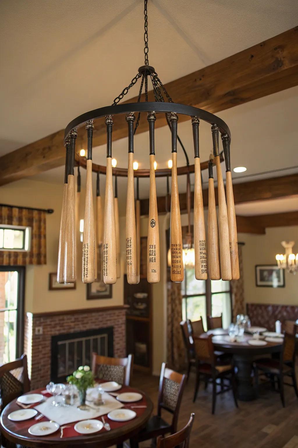 Light up the room with a bat chandelier.