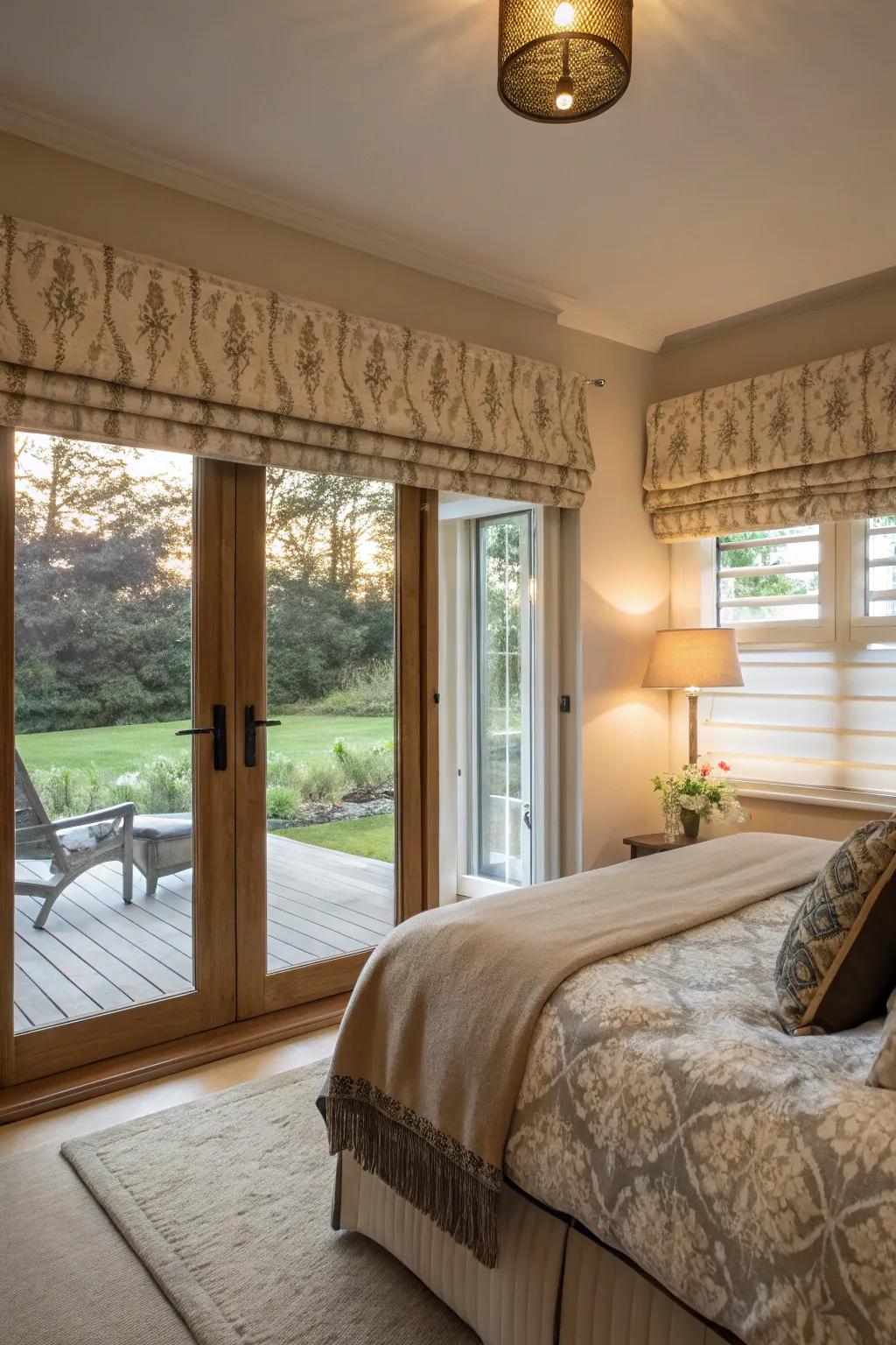 Window dressings offer privacy while retaining a fashionable appearance.