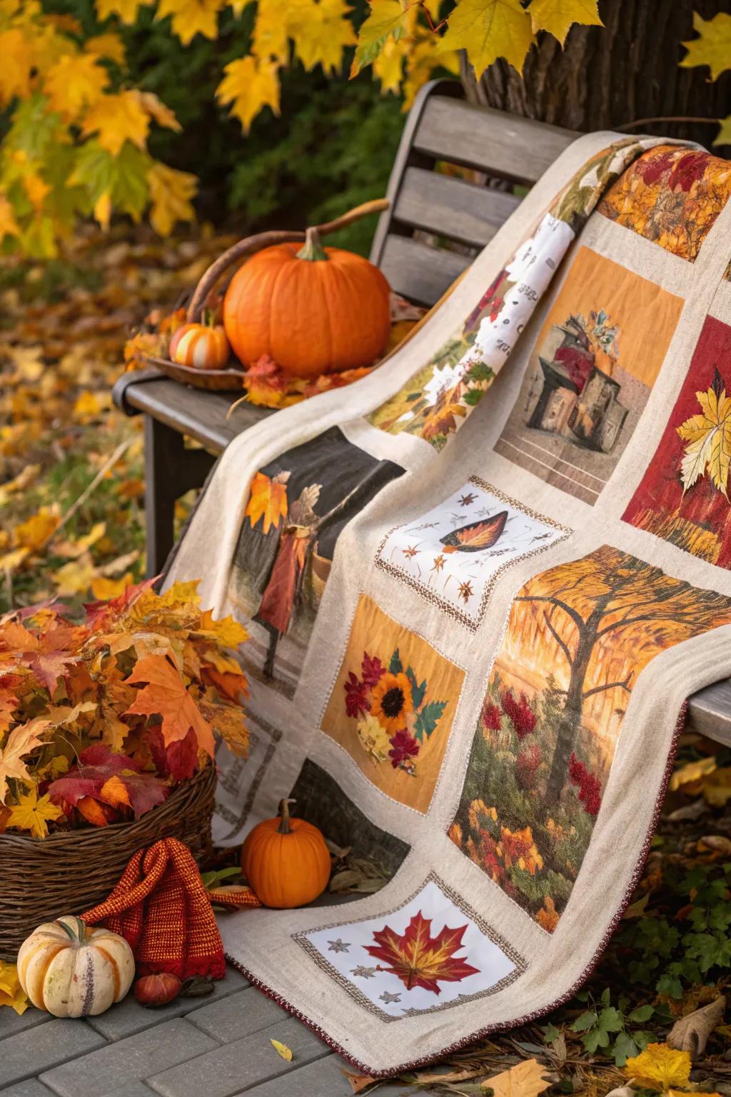 A seasonal favorites blanket, adding a festive touch to any space.