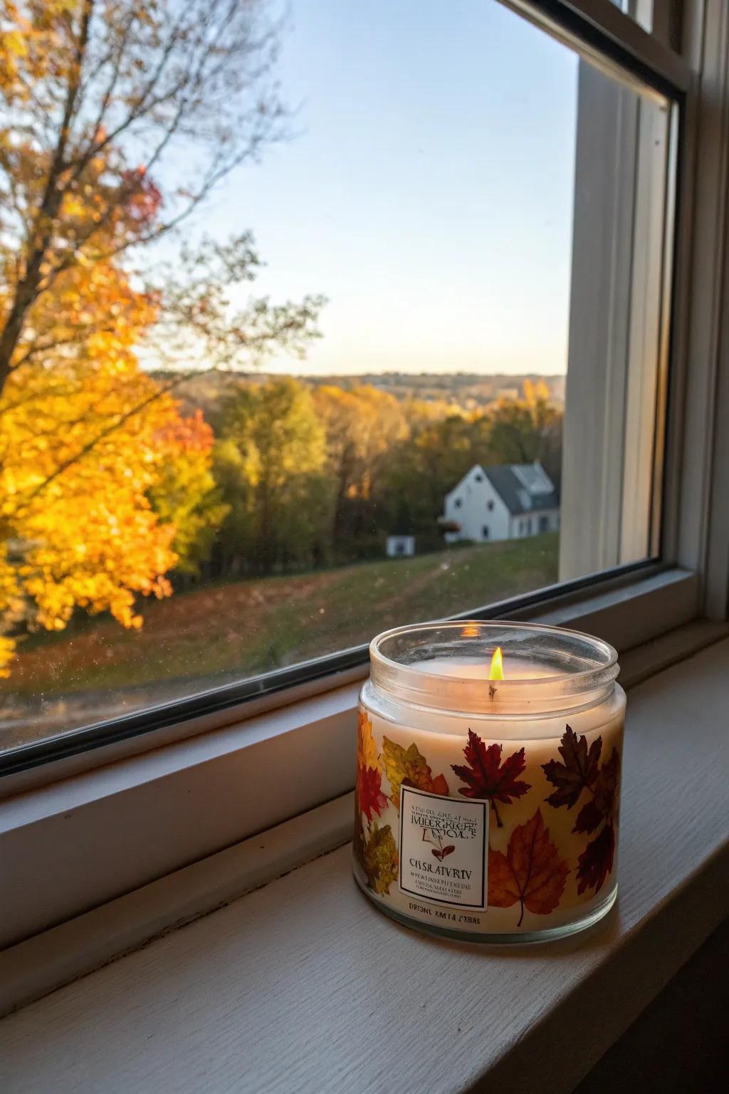 Periodic candle labels conveying the allure of nature indoors.