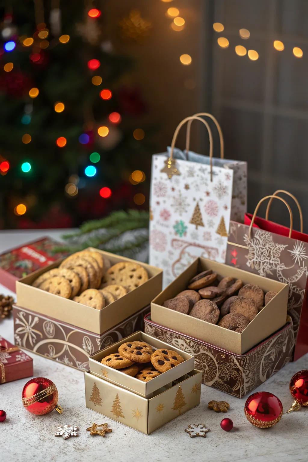 Lovely to-go packaging choices for cookies.