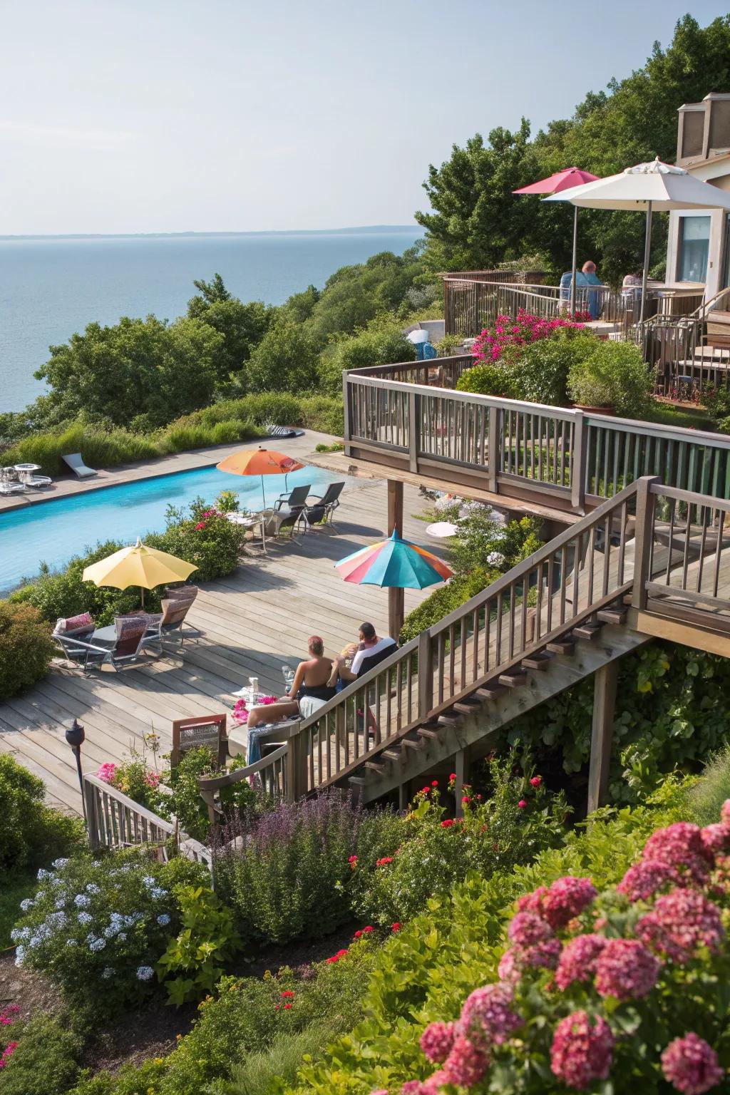 Improve your poolside experience using a stylish deck.