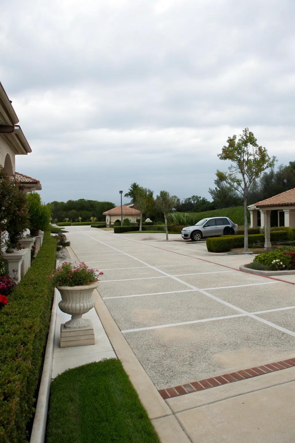 Pair beauty and function with a driveway that has plenty of parking.