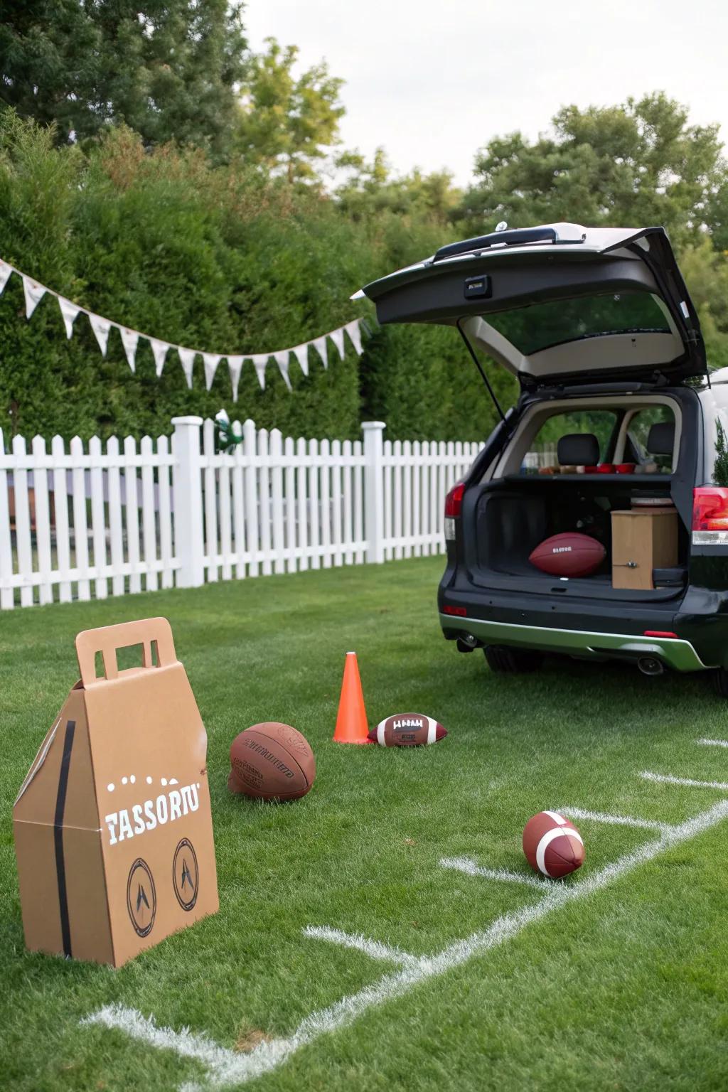 Engage visitors with a fun and easy football toss game.