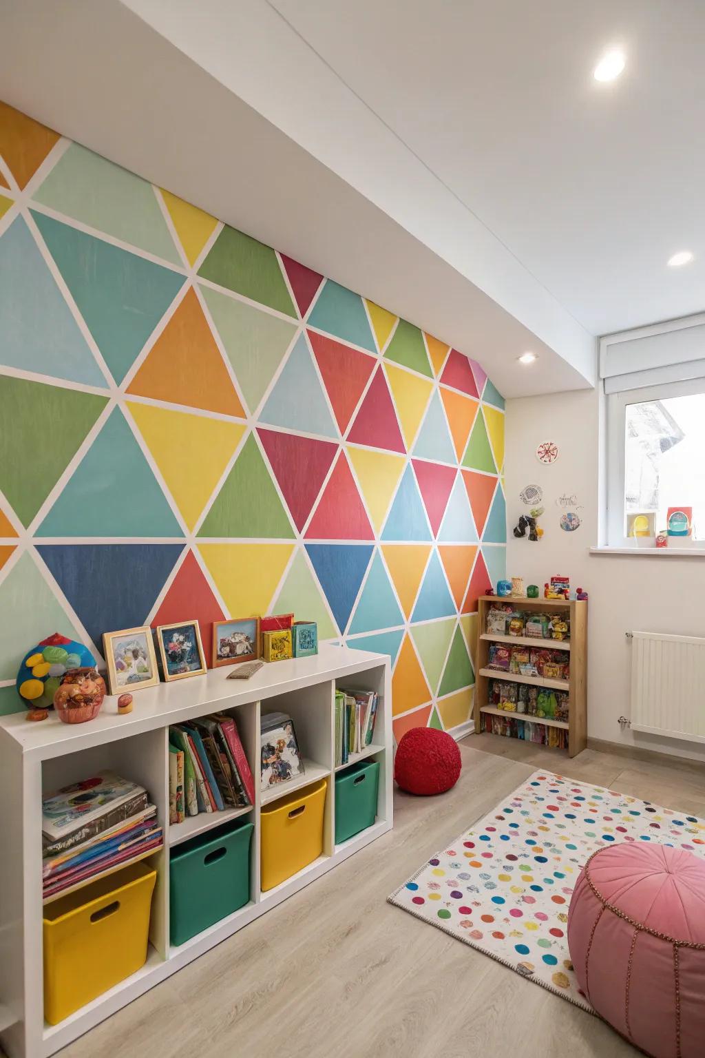 Add fun with geometric paneling designs.