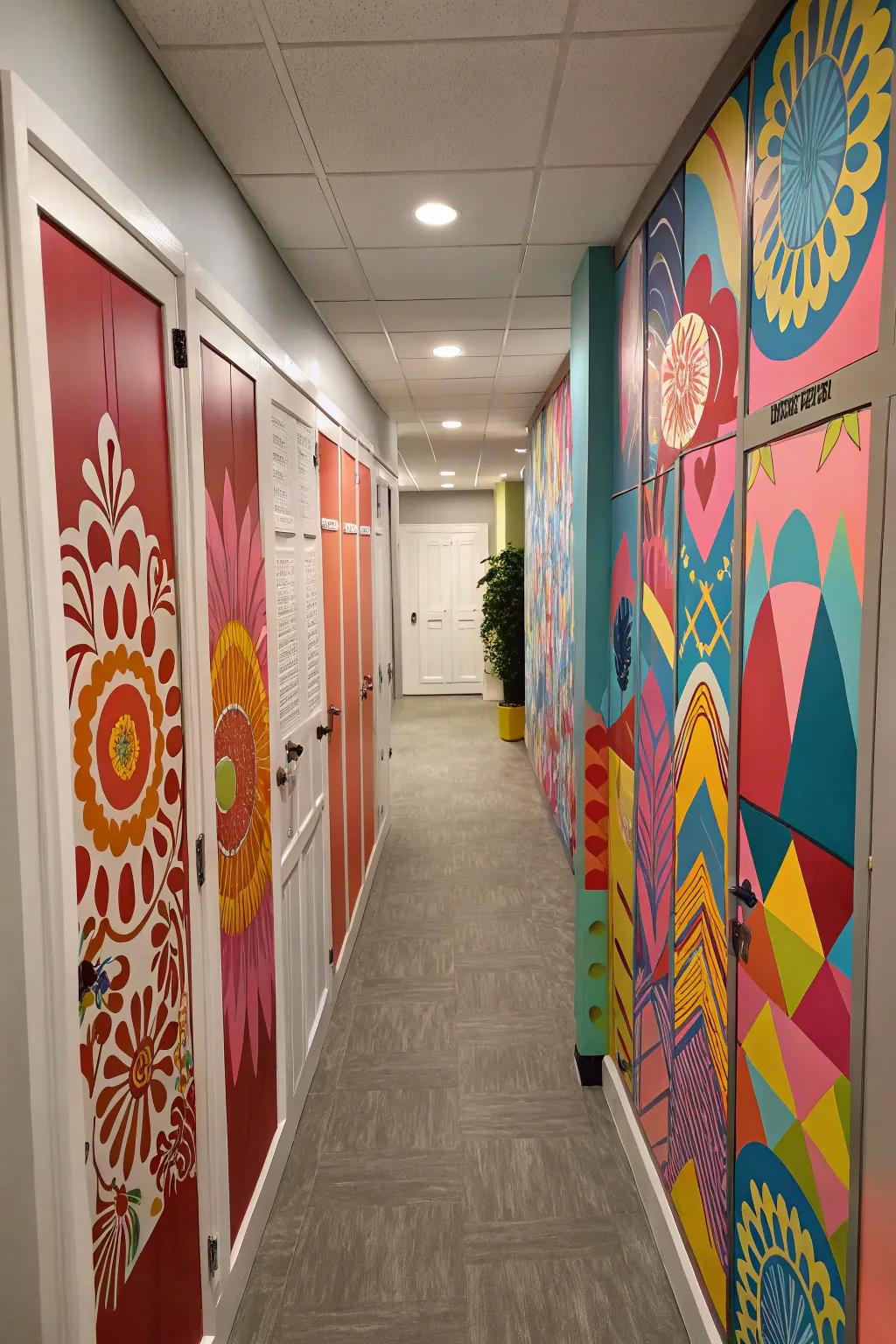 Display your style with vibrant cupboard fronts that feature paint.