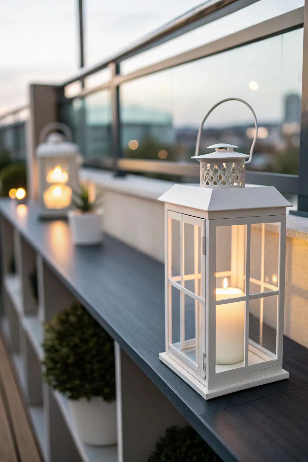 A modern minimalist lantern that enhances any decor.