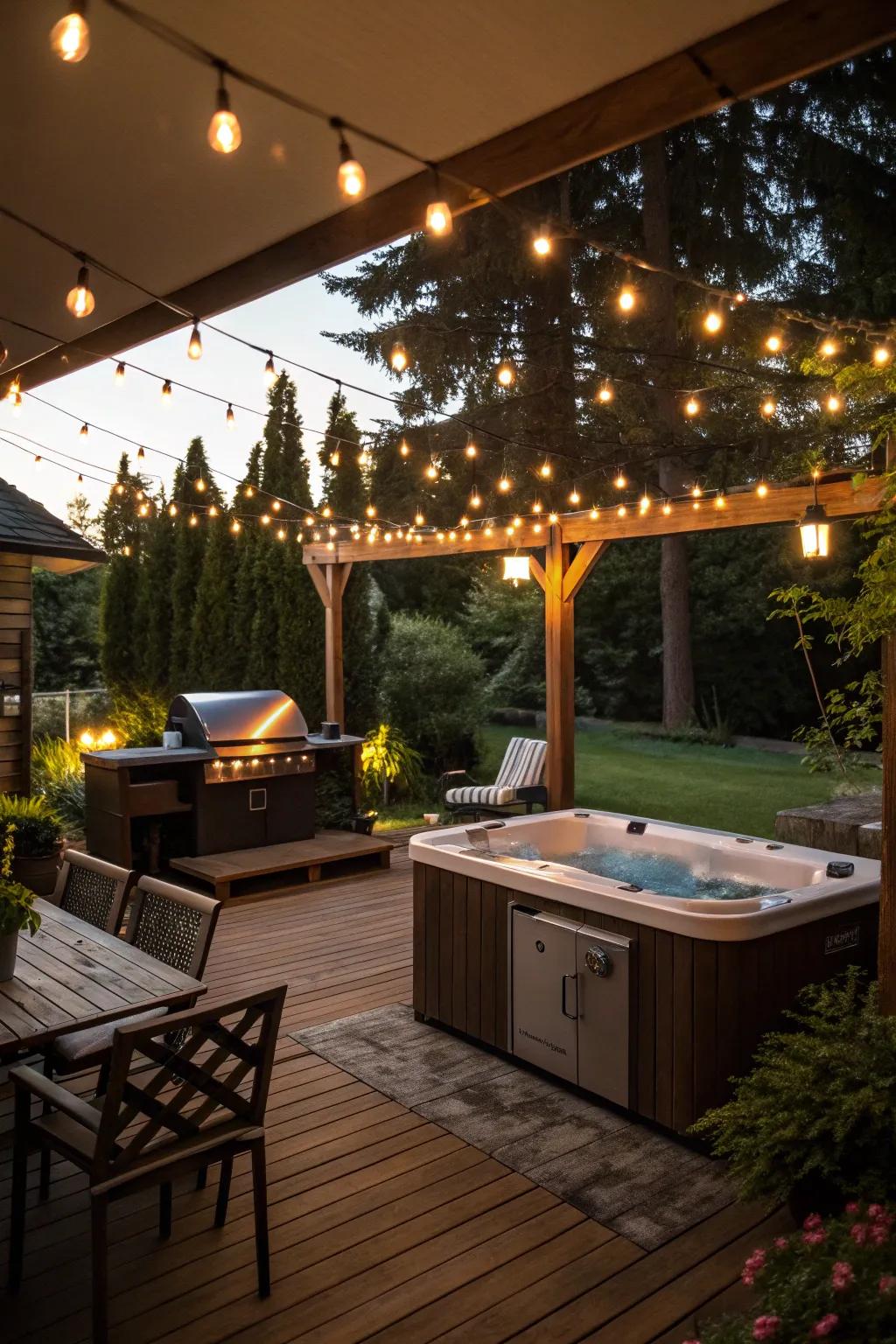 Ambient lighting adds a touch of magic to your evenings.