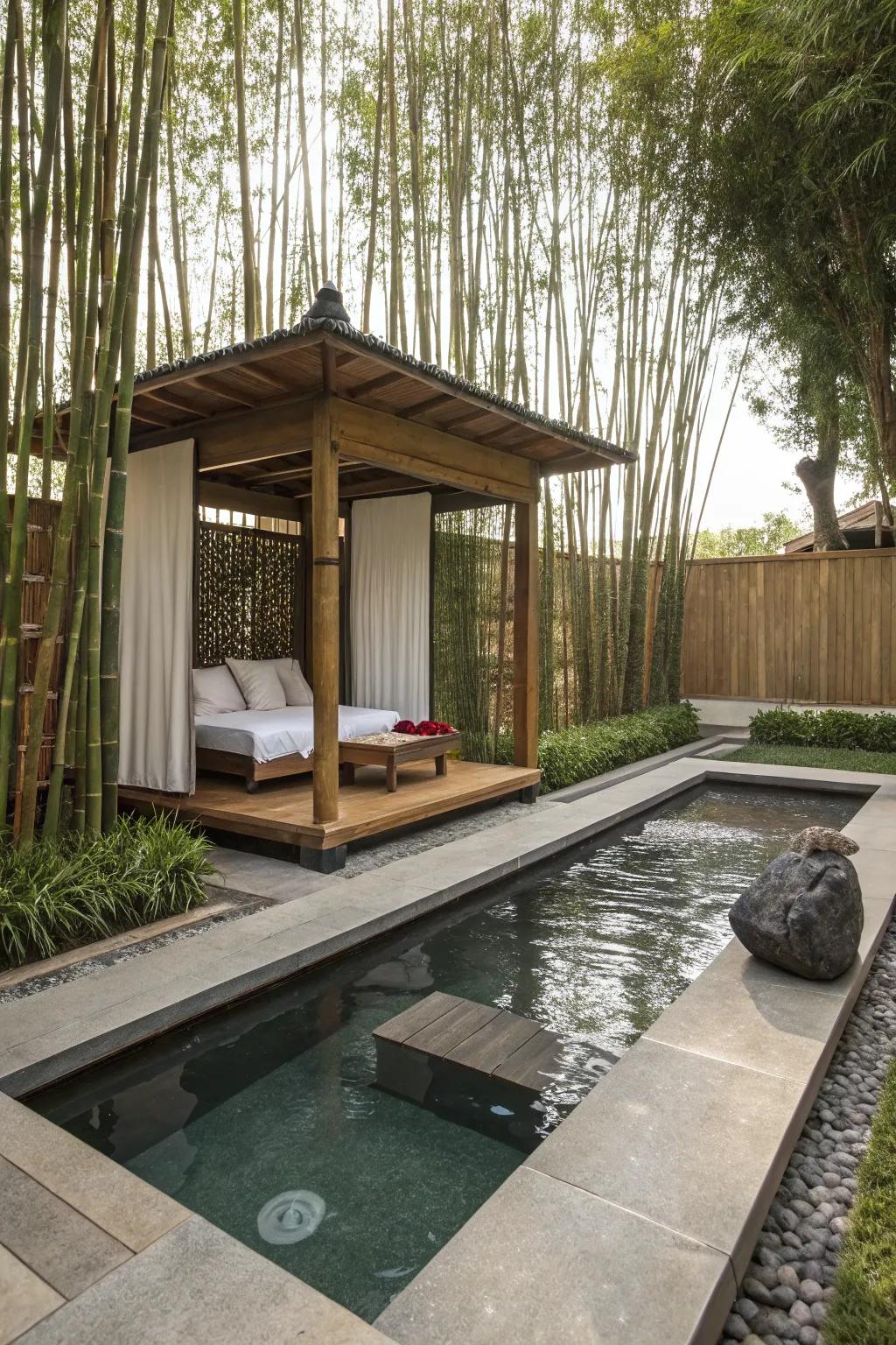 A Zen-inspired cabana designed for ultimate peace and mindfulness.