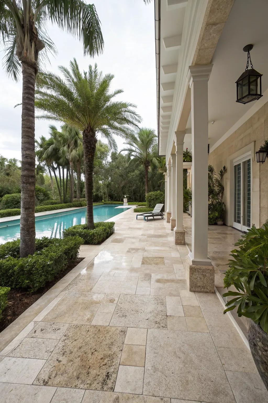 Stone and tile surfaces offer durability and style.