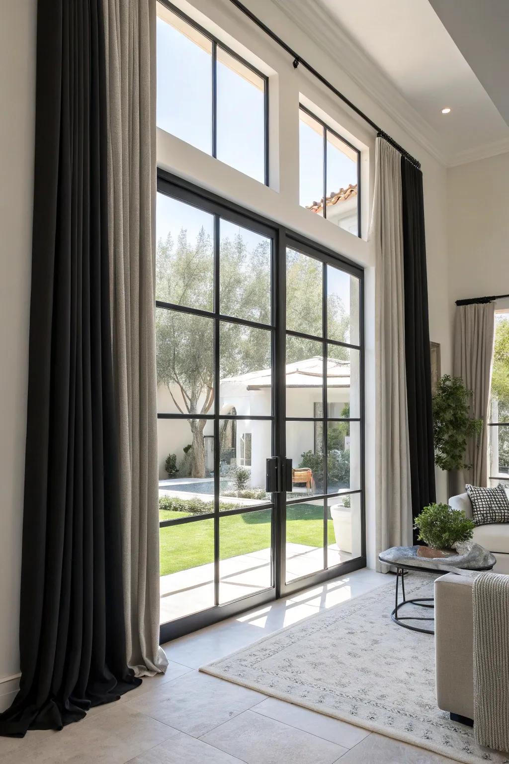 Charcoal trims introduce a bold and sophisticated touch.