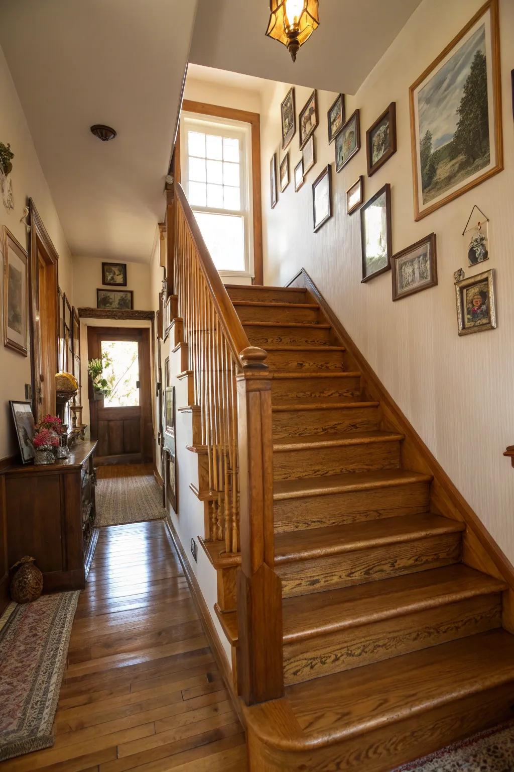 Warm wooden elements create an inviting atmosphere in this home.