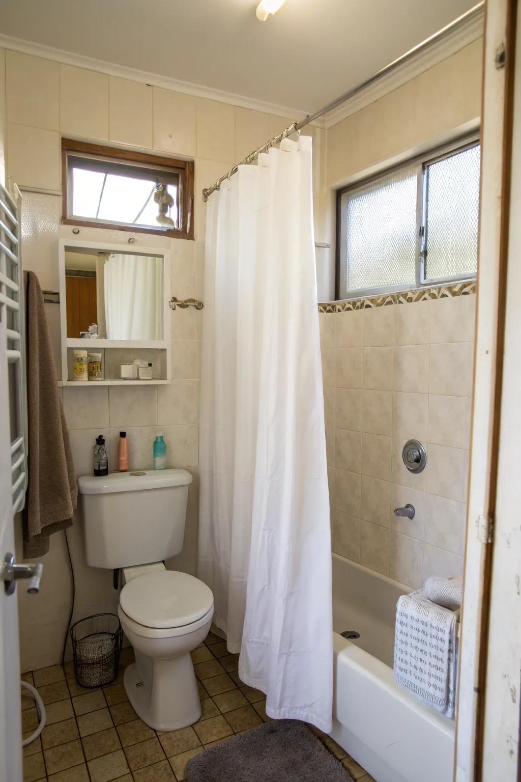 Compact solutions make the most of small bathroom spaces.