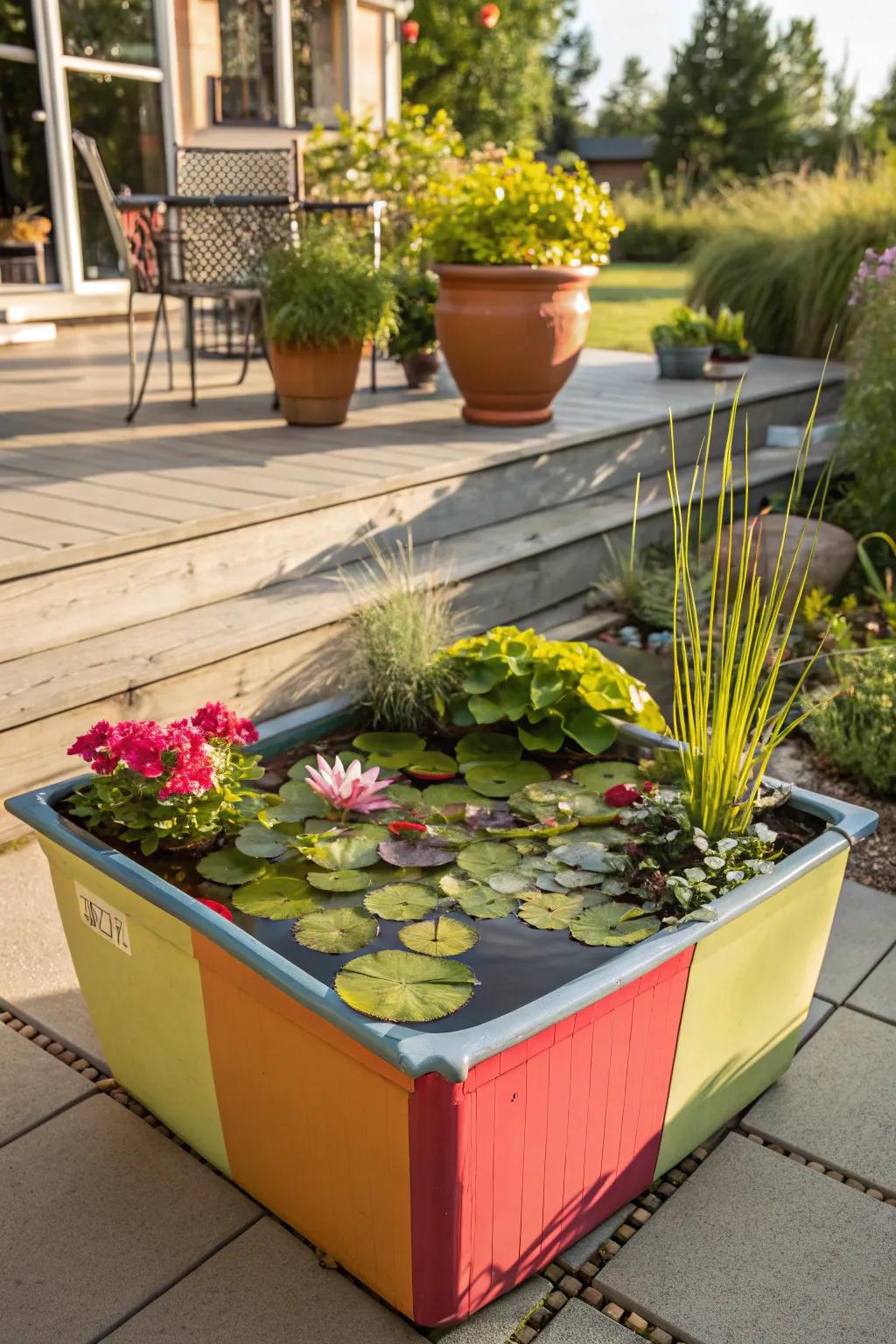 Compact water gardens bring a piece of nature to any location.