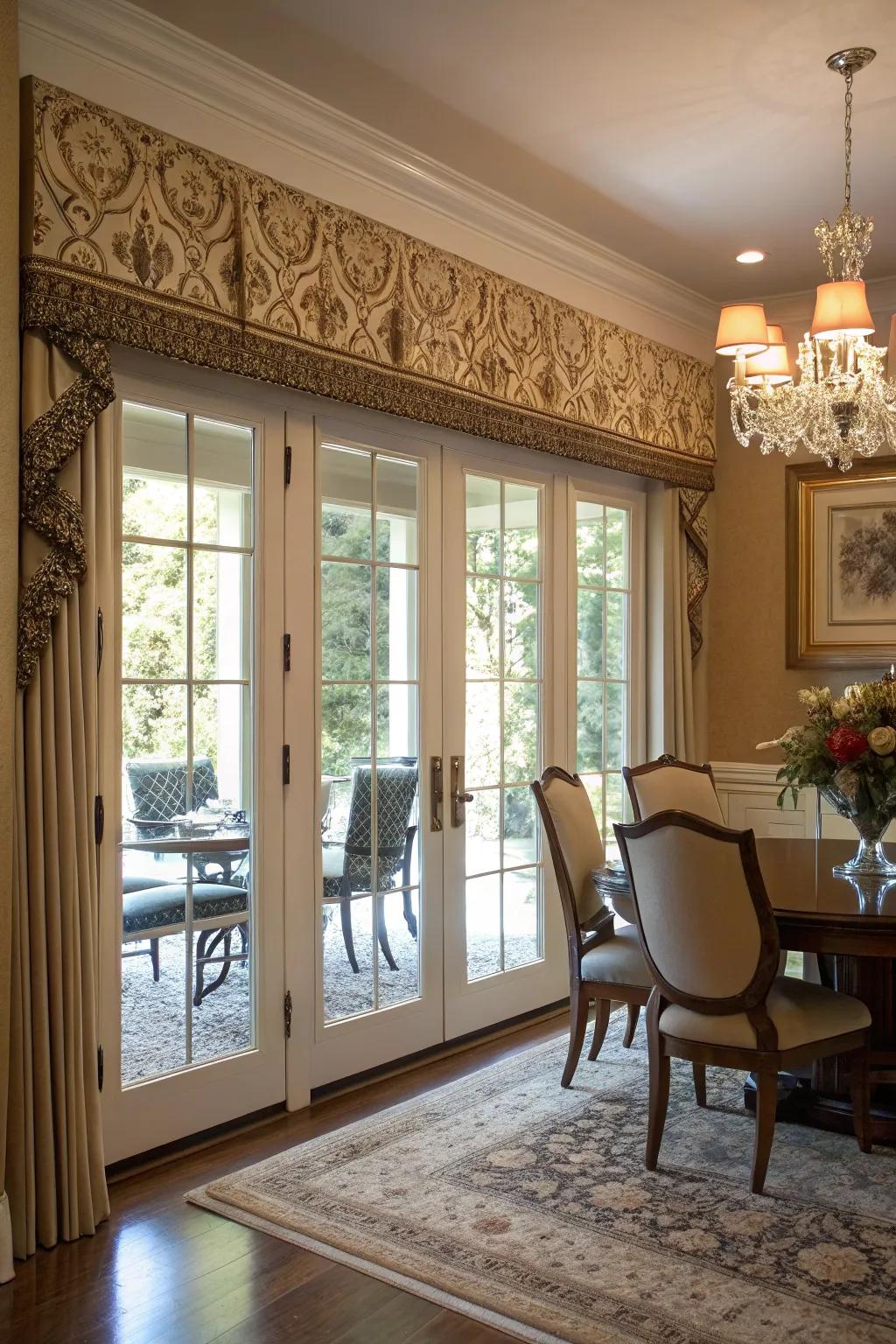 Tailored valances bring formal elegance to any room.