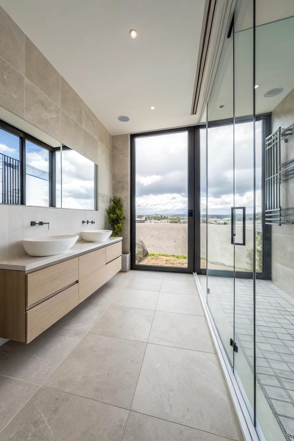 Expansive sections foster an open and unblemished setting.