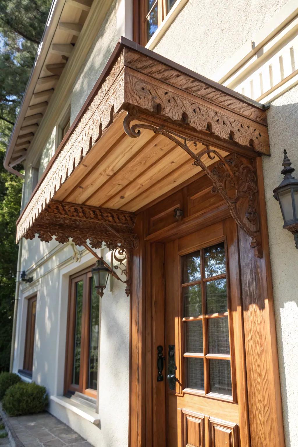 Intrinsic timber hues for a cozy salutation.