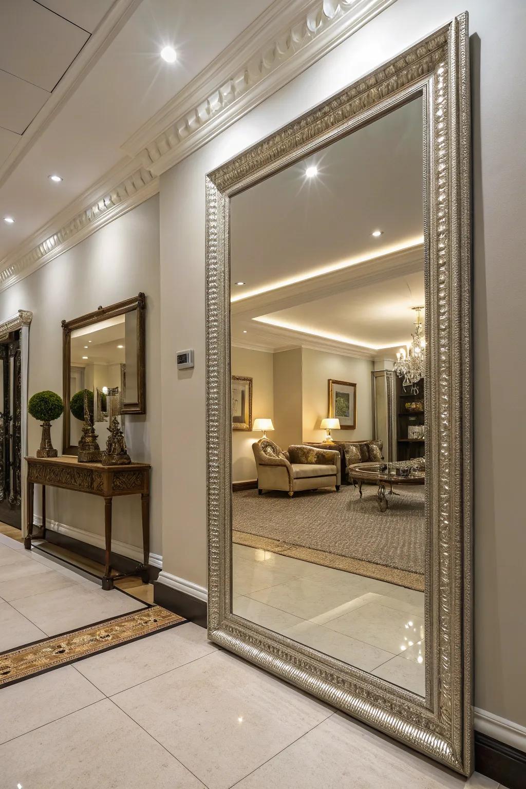 Mirrors can visually expand and brighten your space.