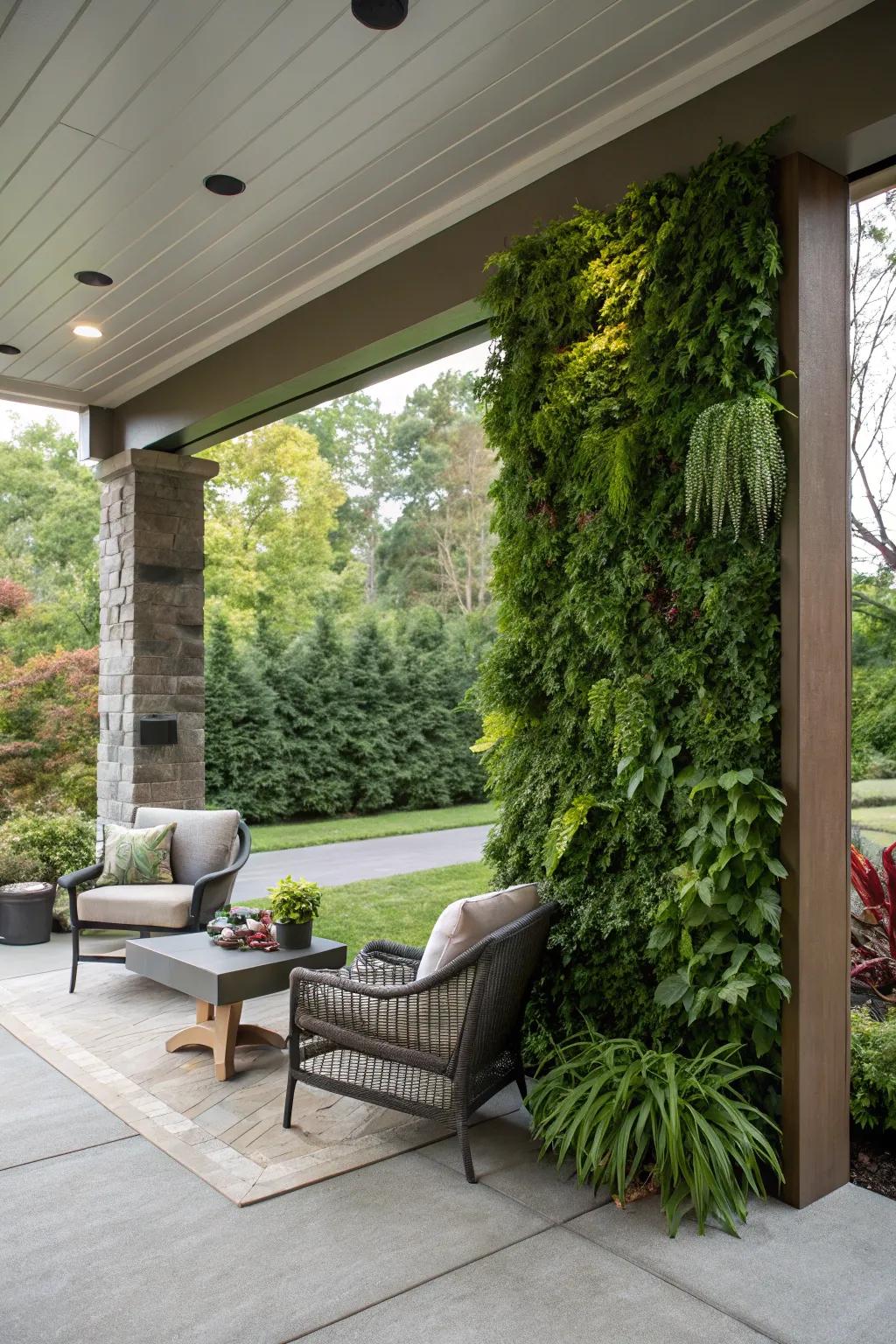A raised garden display provides a space-saving solution for injecting greenery.