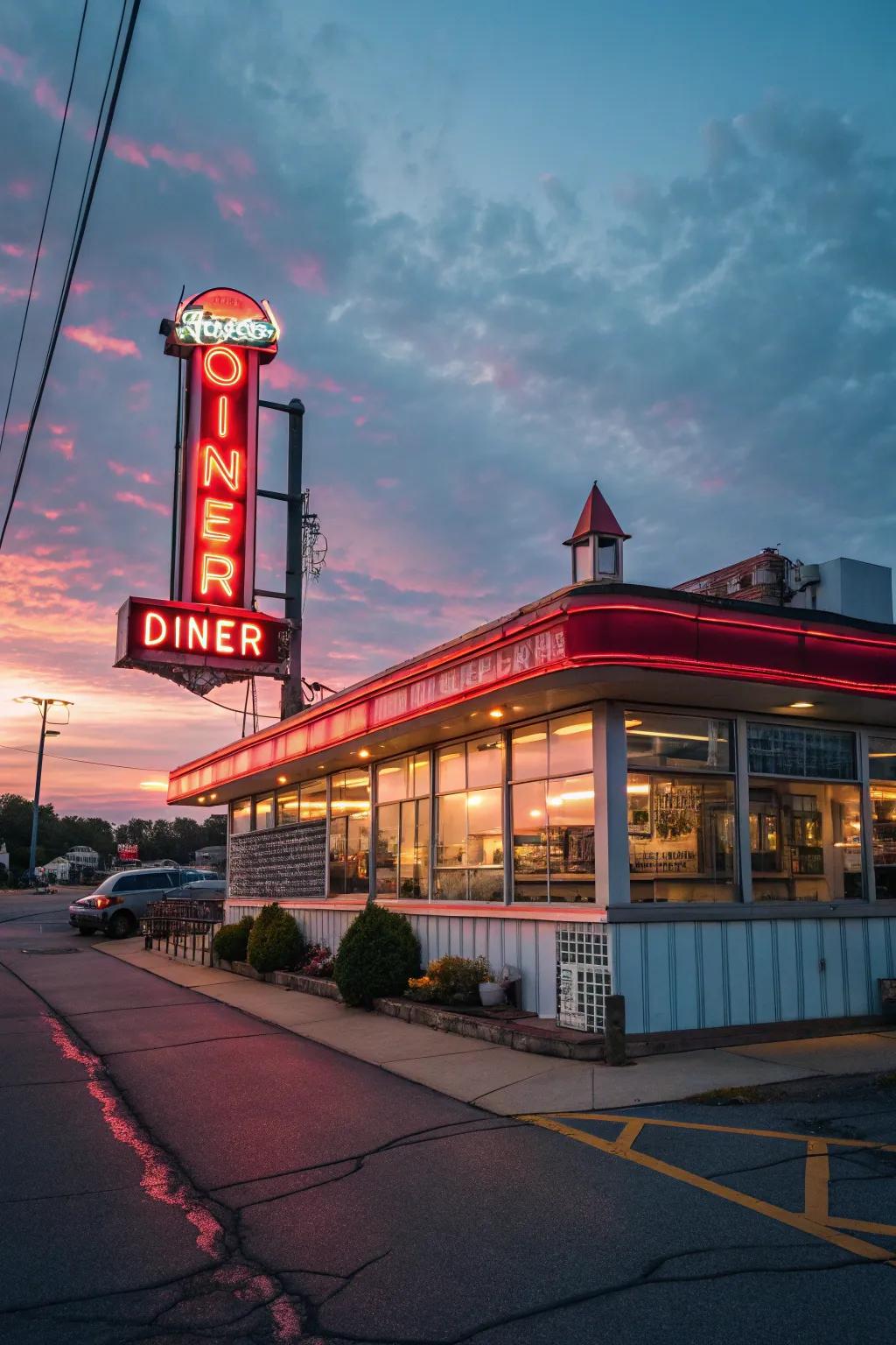 Neon signs provide a retro charm that captures attention.