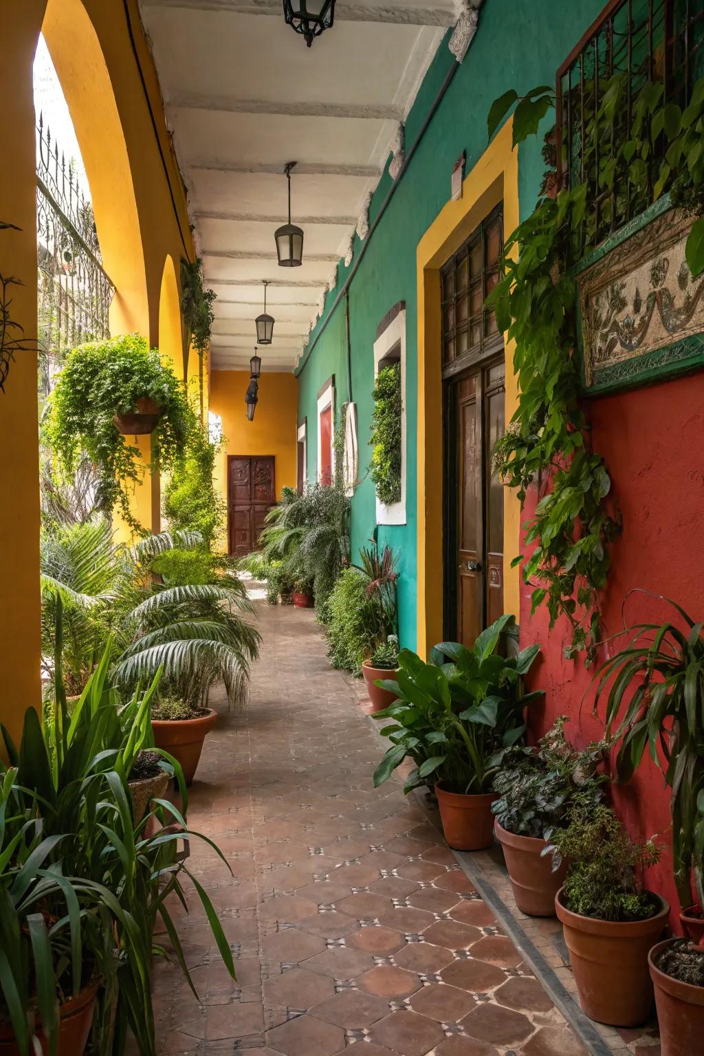 Plants and greenery bring vibrancy and life to your corridor.