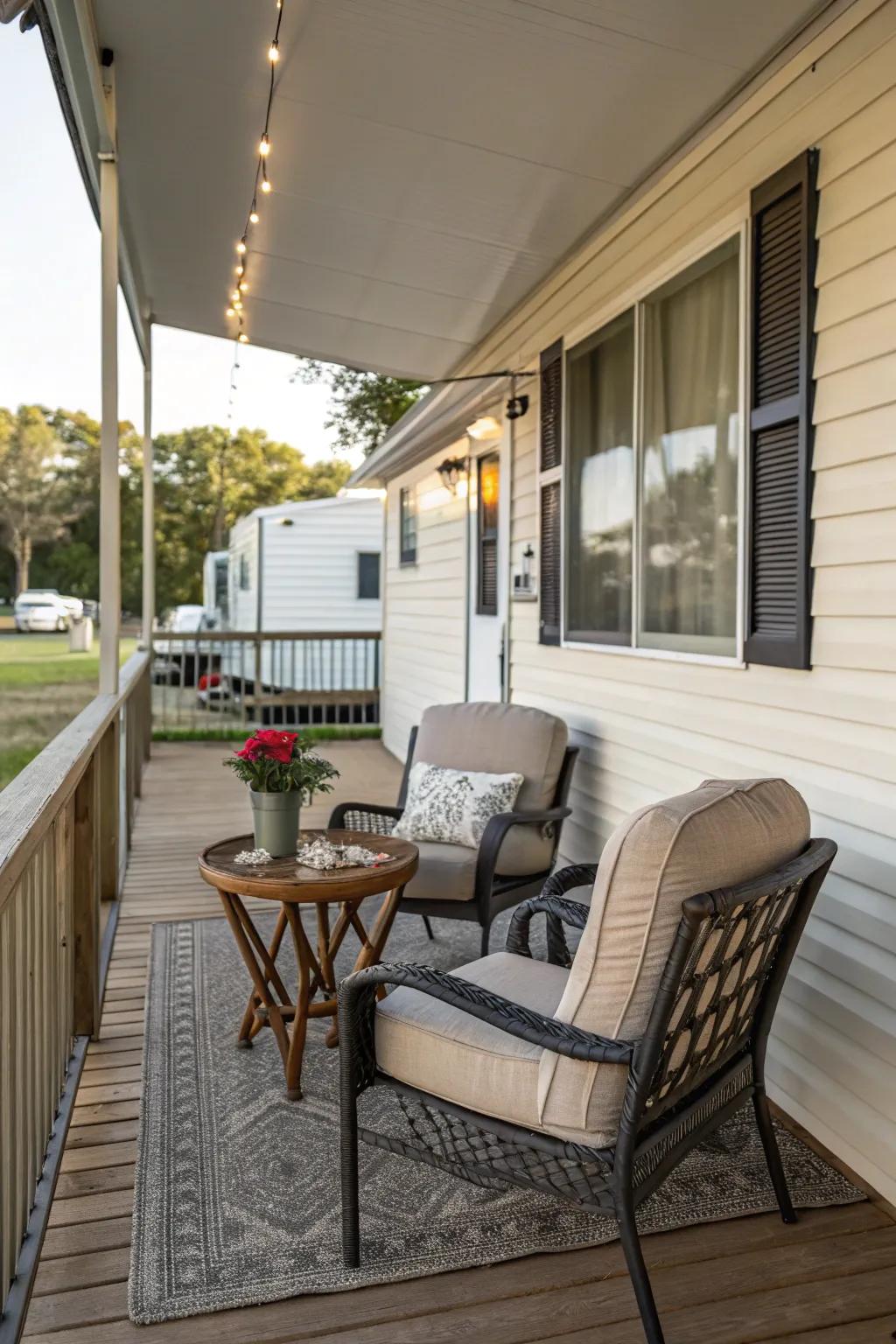 A well-designed seating area makes your porch a perfect spot for relaxation.