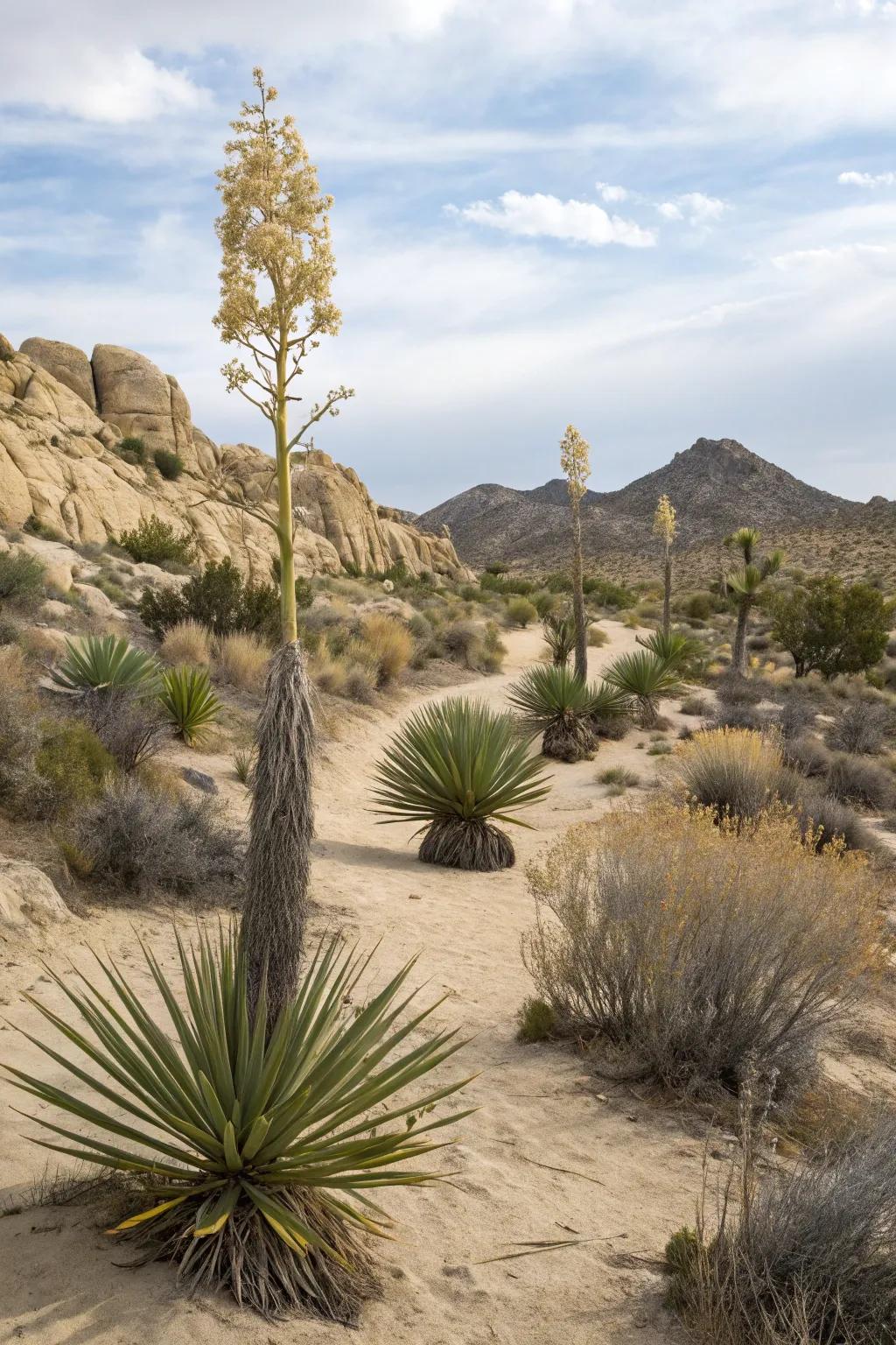 Flourishing local greenery enhances the desert setting’s natural beauty.