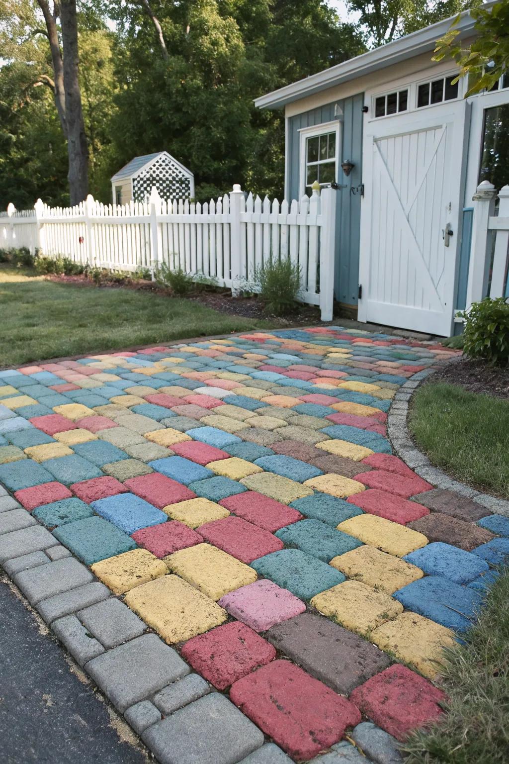 Hues can turn your driveway into a vibrant and inviting space.