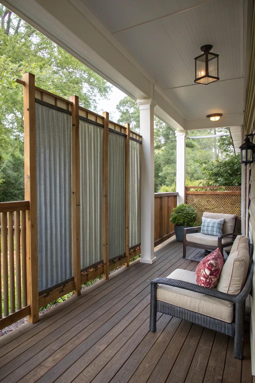 A creative mix of textures for a dynamic privacy solution.