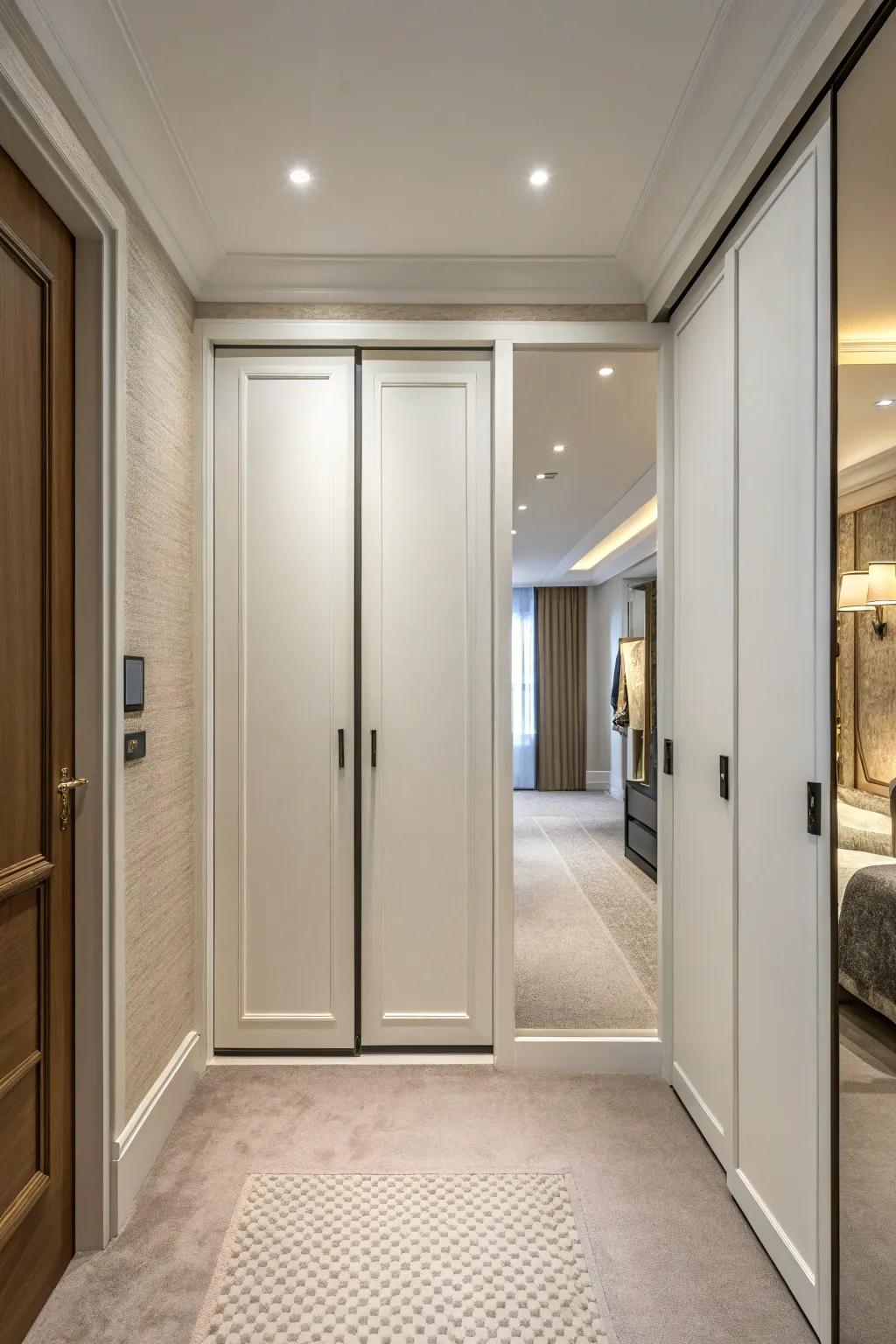 Welcome simplicity using cupboard door designs that are understated.