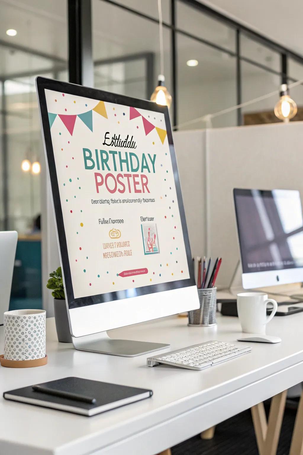 Editable templates offer flexibility for personalized birthday signs.