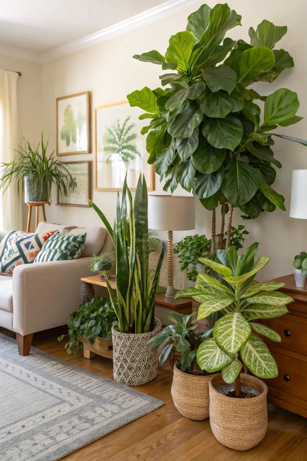 Craft captivating plant clusters for a visually appealing touch.