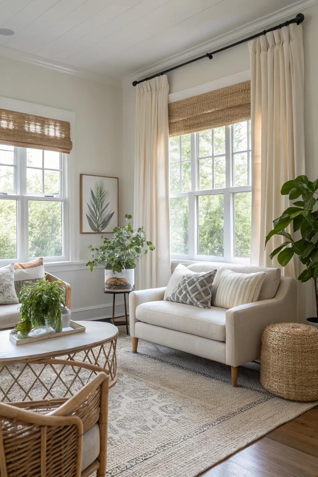 Choose eco-friendly window treatments for a sustainable and stylish home.