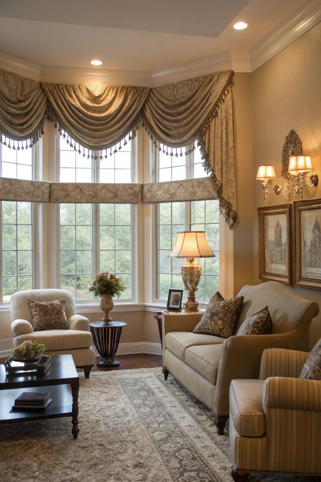 Valances provide a finished and sophisticated look.