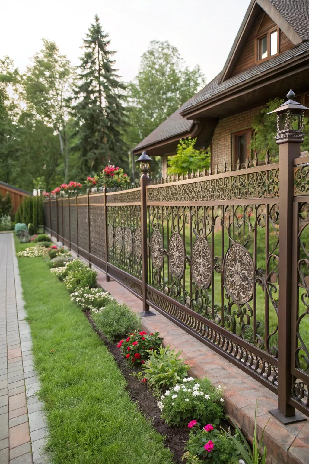 Laser-cut designs personalize your fence