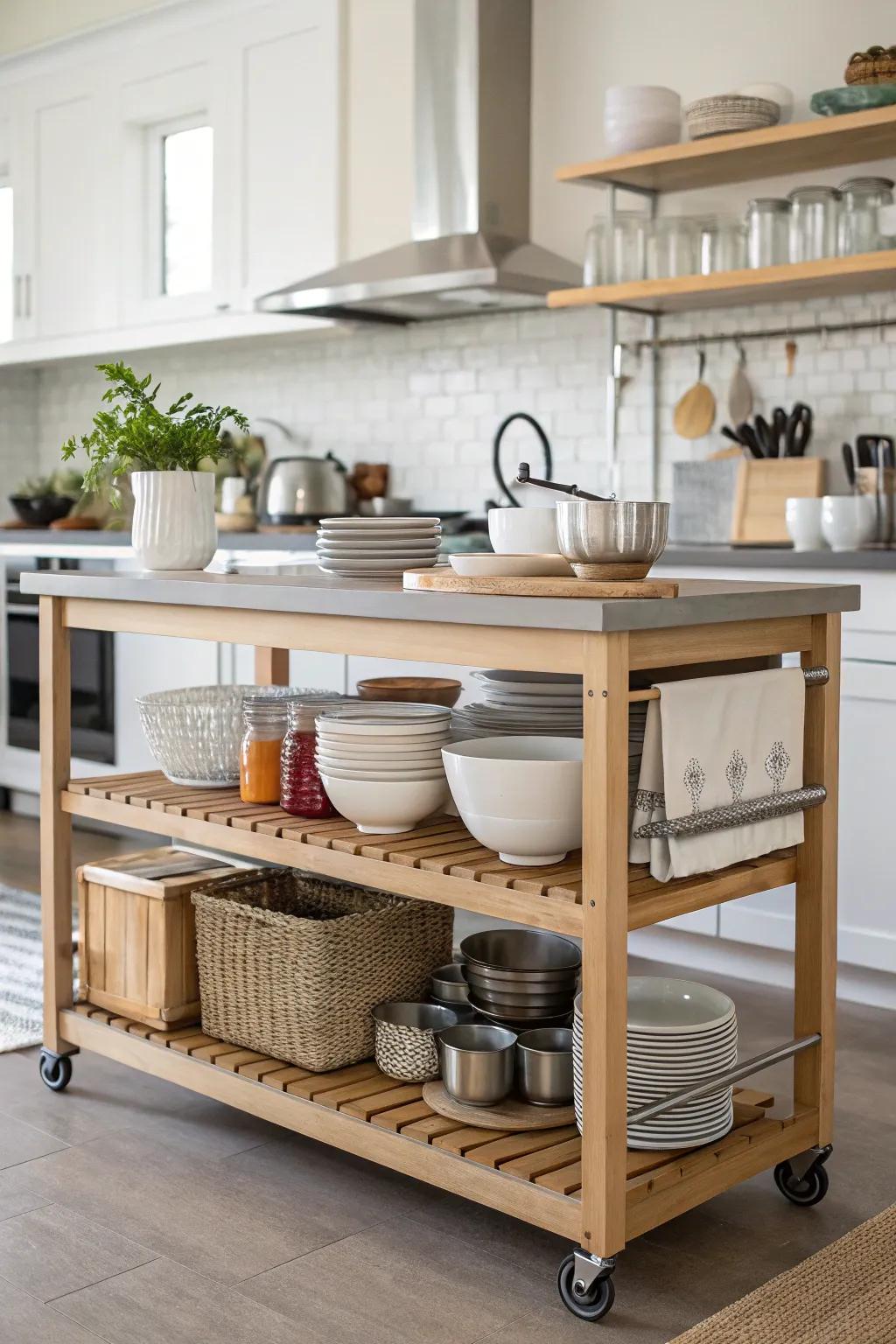 Open shelving for a stylish display