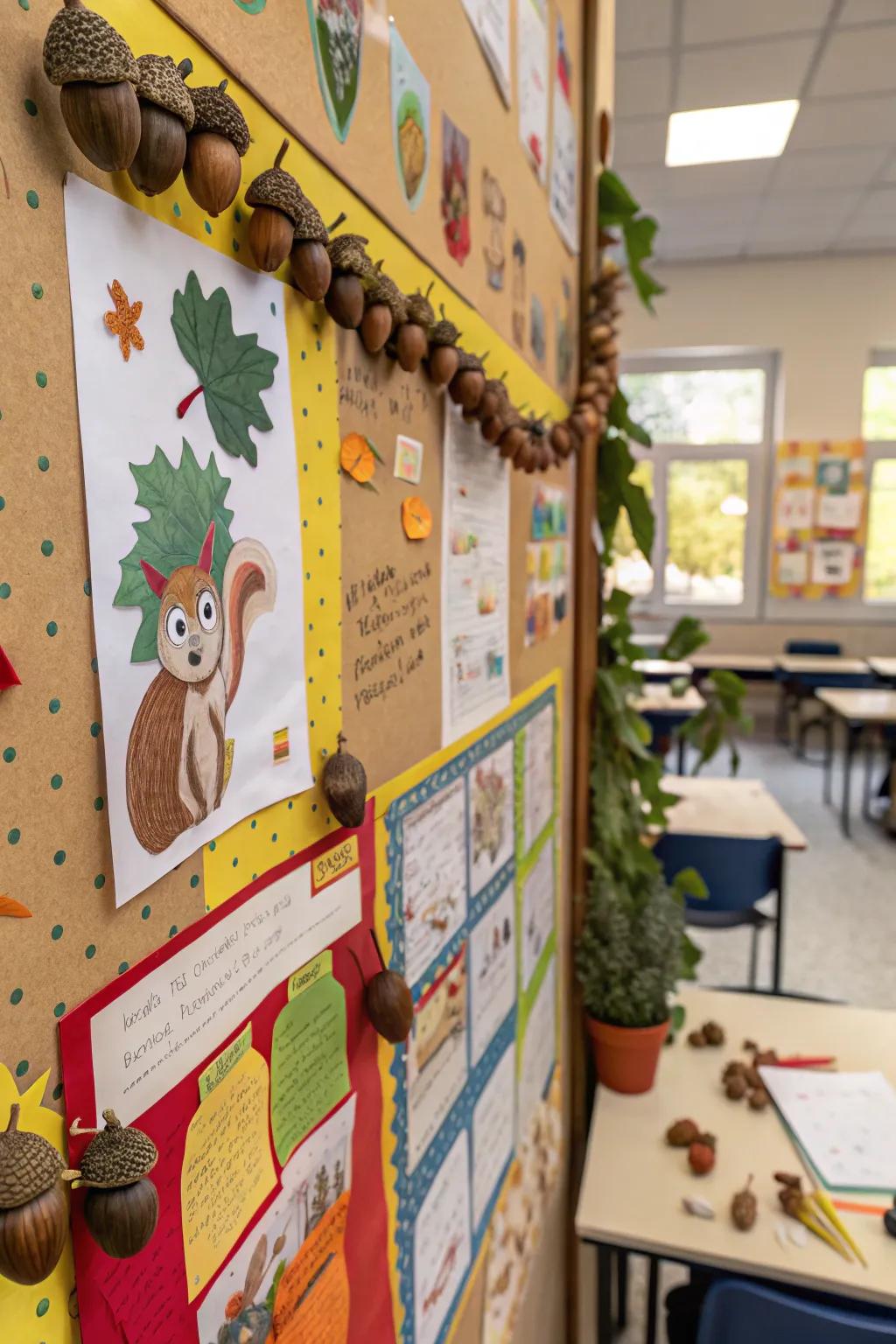 A bulletin board that’s 'Nuts About Learning.'