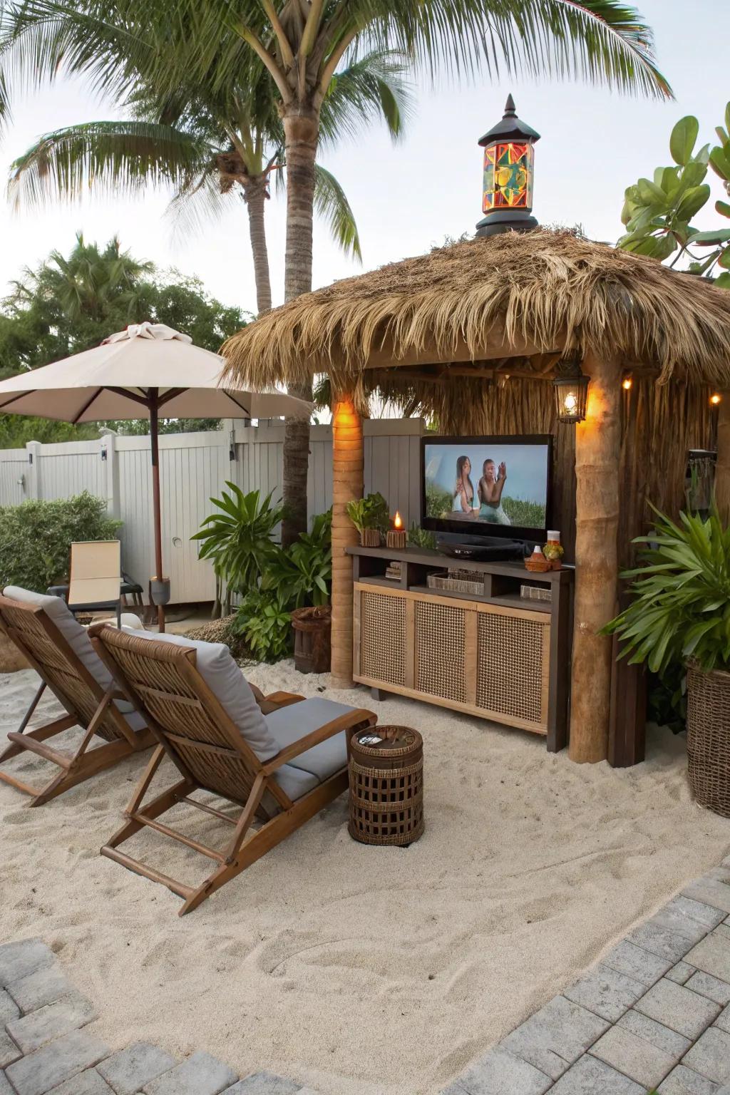 Feel the sand between your toes with a beach-inspired TV setup.