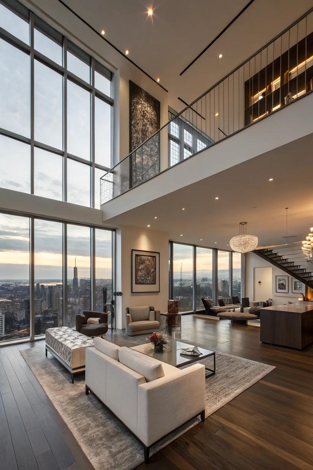 Multi-level designs provide dimension and flow.