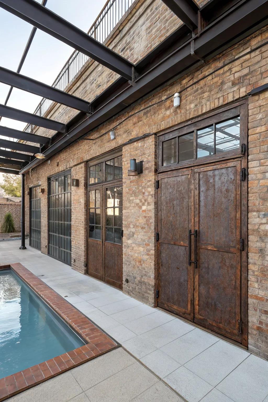 An industrial chic cabana radiating urban sophistication.