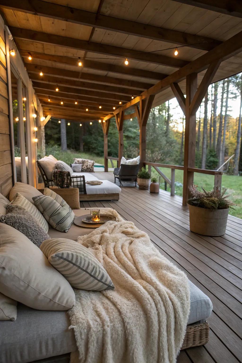 The underdeck provides a secret shaded escape.