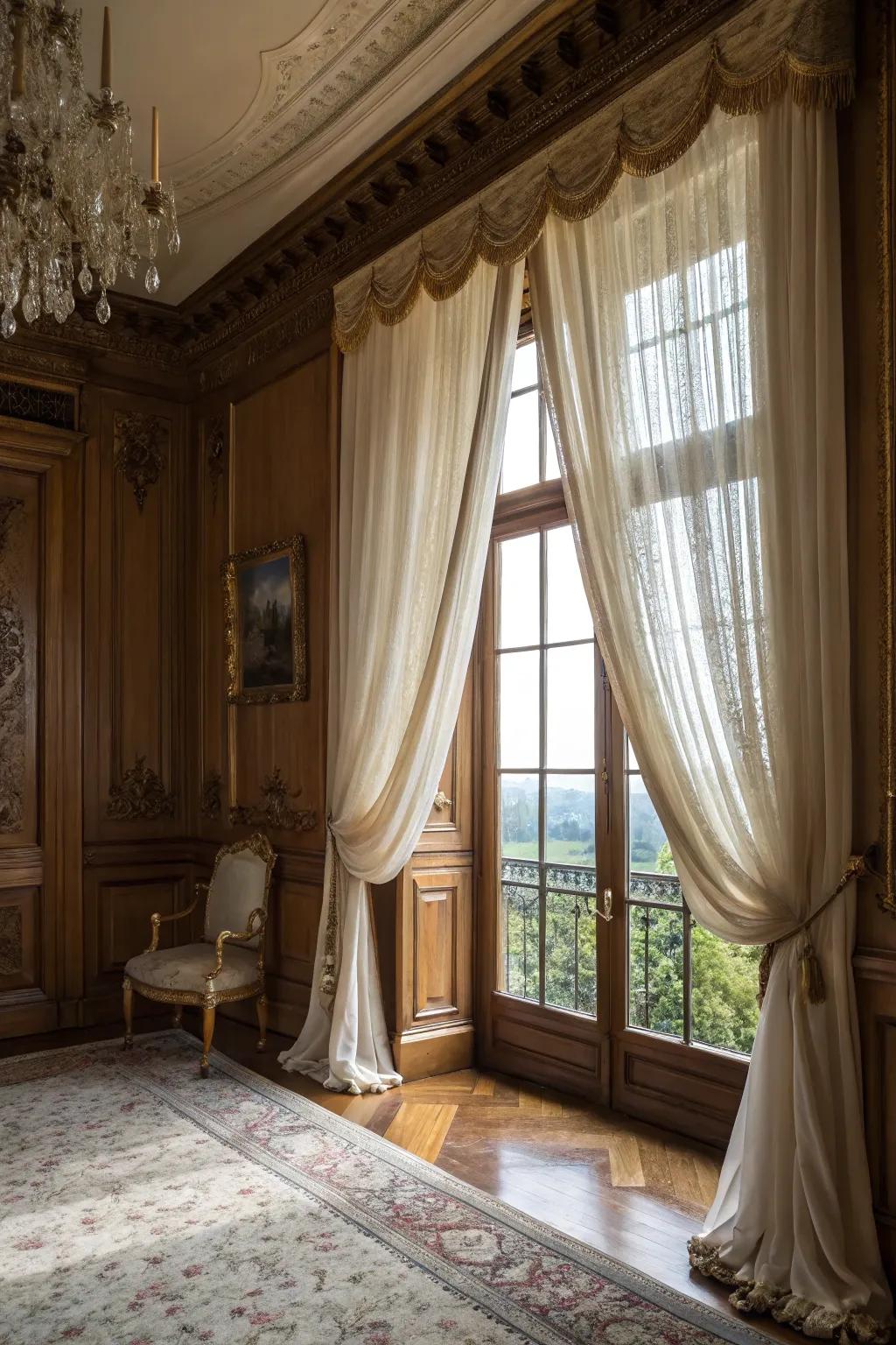 Decorative molding enhances your window's elegance.