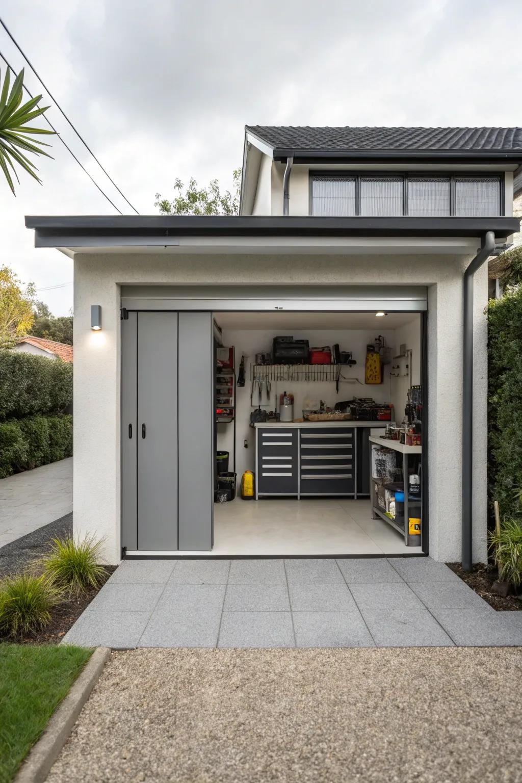 Space-saving garage doors can make a significant impact in confined spaces.