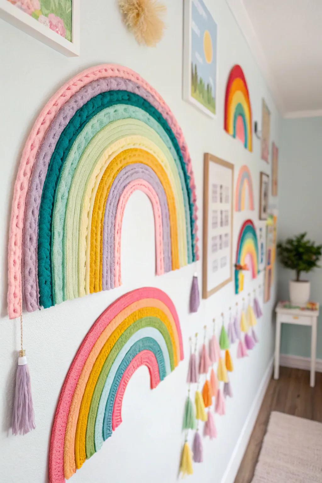 Bring magic to your space with rainbow wall art.