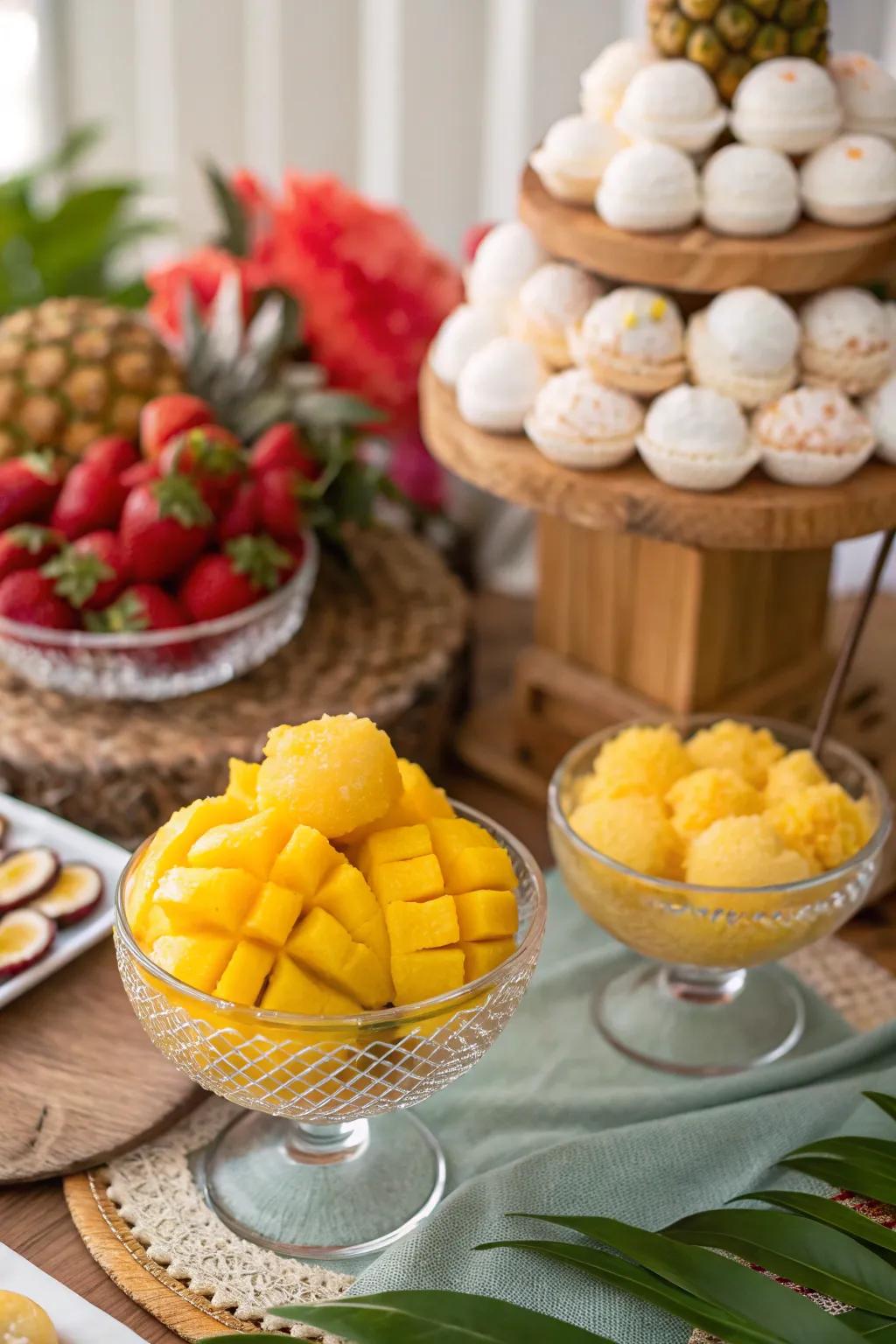 Tropical sweets to delight your guests.