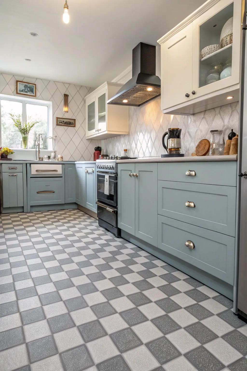 Modernize the classic checkerboard pattern with vinyl.